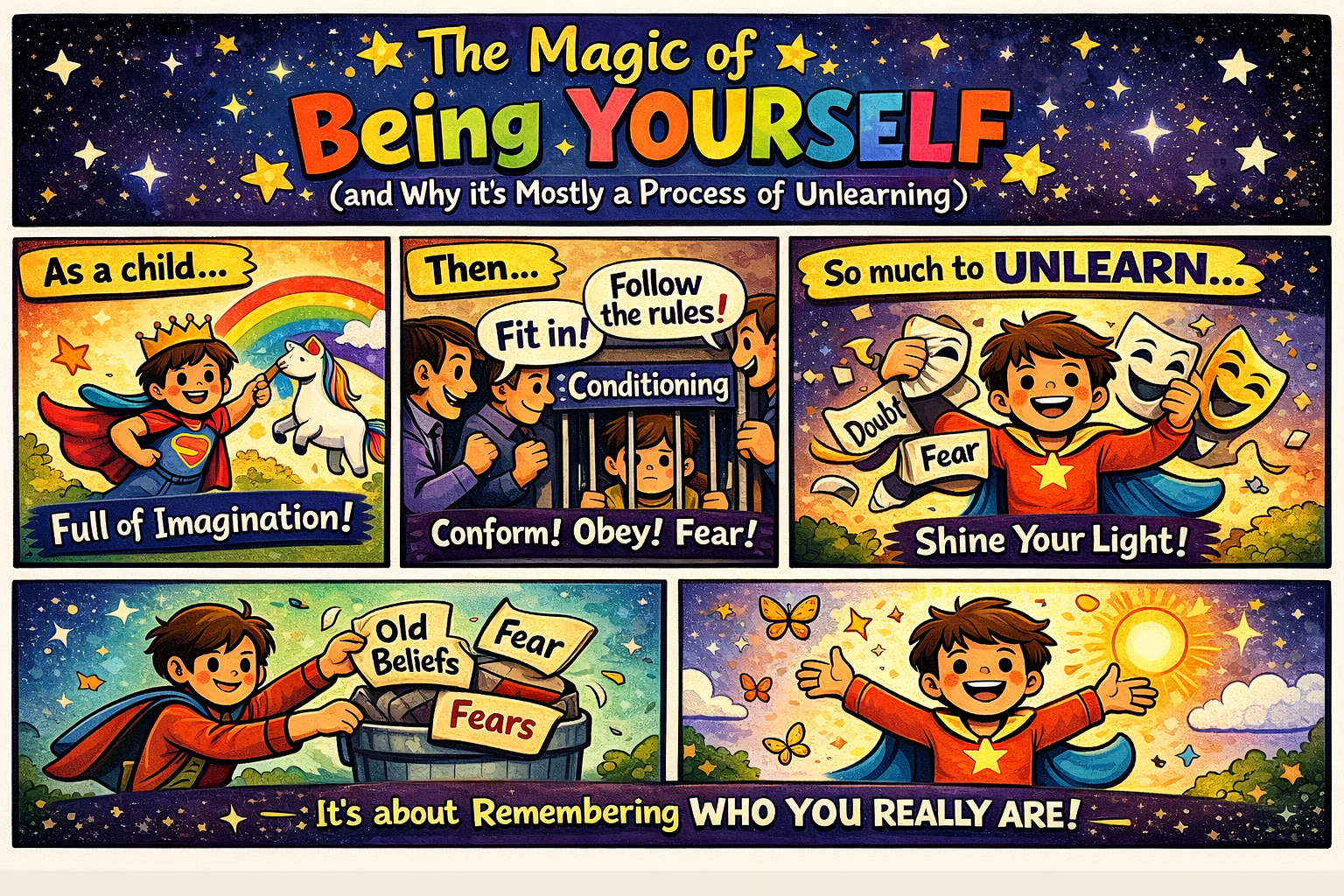 The Magic of Being Yourself (and Why it’s Mostly a Process of Unlearning) ✨😄